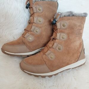 SOREL YOUTH WHITNEY TAN SUEDE ELK/NATURAL BOOTS